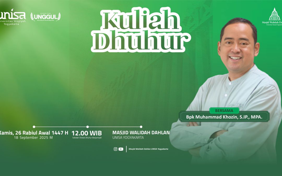 Kuliah Dhuhur di Masjid Walidah Dahlan: Warga Muhammadiyah Diajak Jadi Teladan Atasi Krisis Kepercayaan Publik
